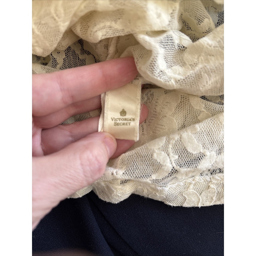 Vintage 70s Victoria's Secret Ivory Lace Camisole Union Made ILGWU USA Small - Picture 7 of 9